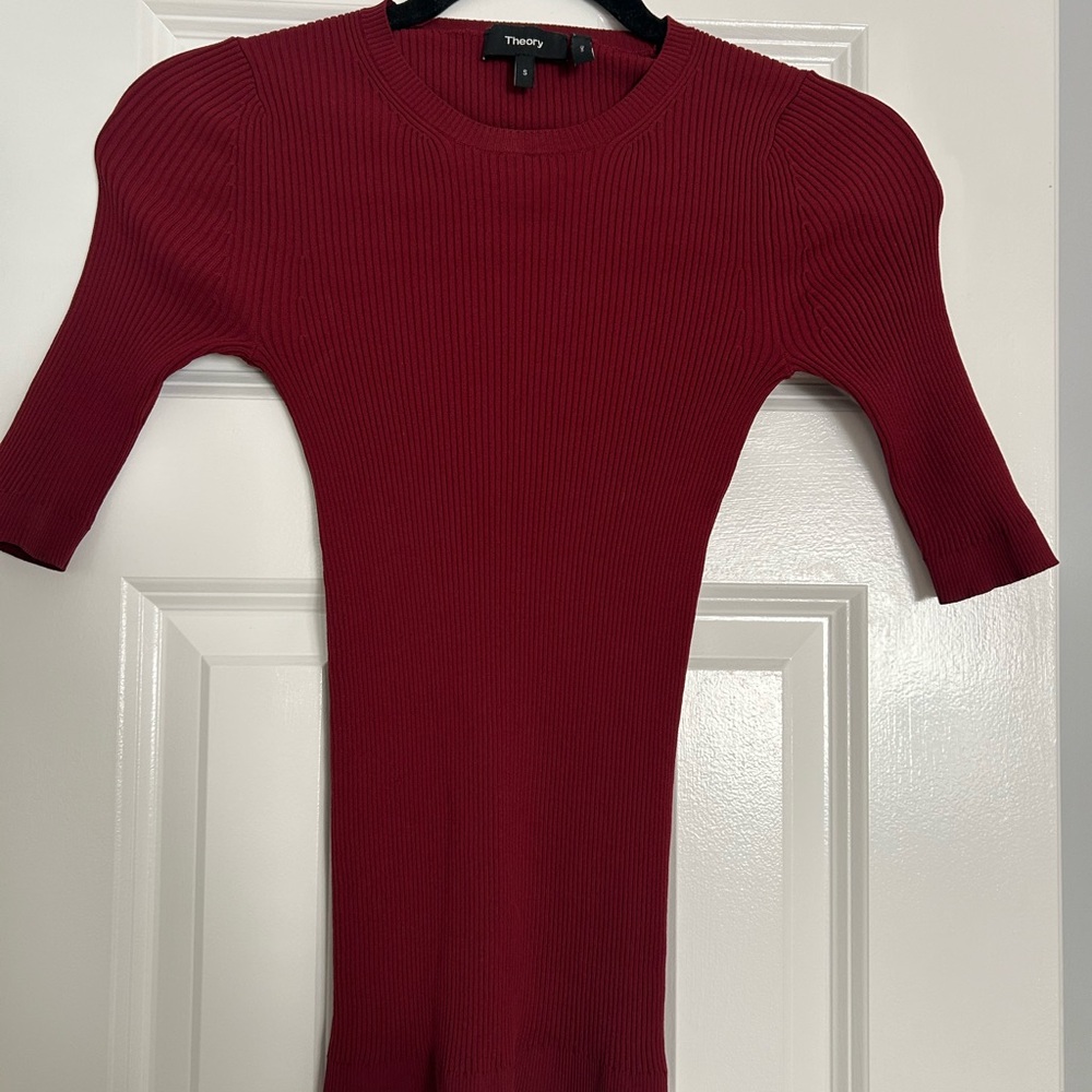 Theory Burgundy Fitted Bodysuit